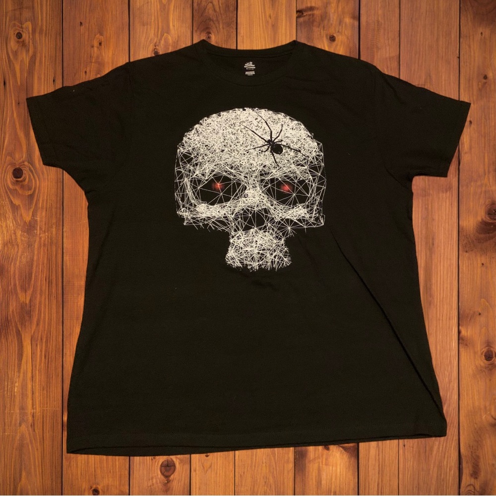 Spirit Halloween Spiderweb Skull Metal Shirt Costume Spooky Spencer’s